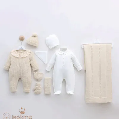 Leo King Baby Girl Newborn Set Of 7 Pieces - Brown 3410/4