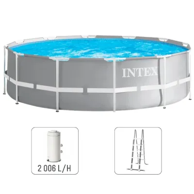 INTEX Piscină PRISM FRAME PREMIUM 366х99сm, 8592L cadru metalic, cu pompă de filtrare - Preț, Recenzii și Cumpărare Online