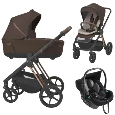 Espiro Miloo 2.0 — Cărucior 3în1 Premium Elegant - Excellent chocolate