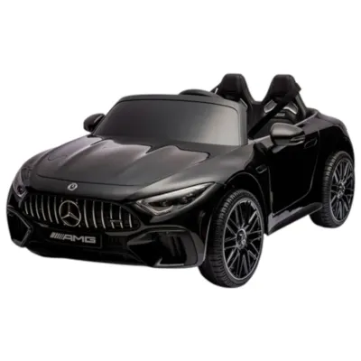 Mașină electrică pentru copii Mercedes-Benz SL63 cu telecomandă, roți EVA, scaun piele, 12V, negru