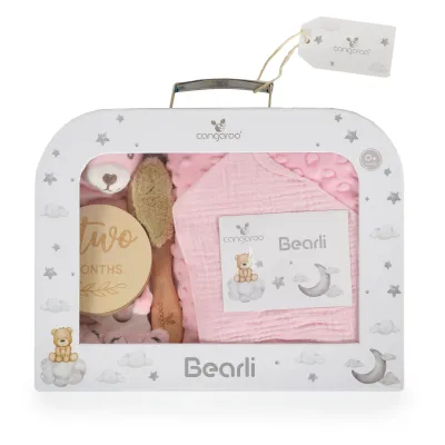 Moni Set cadou pentru bebeluși 6 în 1 Bearli roz