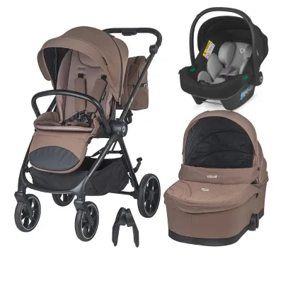 Carucior modular 3in1 Coccolle Serry Light taupe+ Scoica auto iSize Coccolle Knox Greystone 