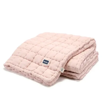 La Millou Одеяло из муслина Biscuit Collection M 75×95 — POWDER PINK