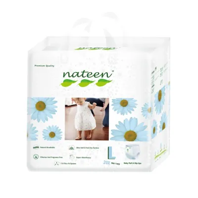 Подгузники-трусики Nateen Eco-Friendly Premium №4 для 9–14 кг: 20 шт, гипоаллергенные