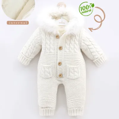 Leo King Baby Boy Romper - White