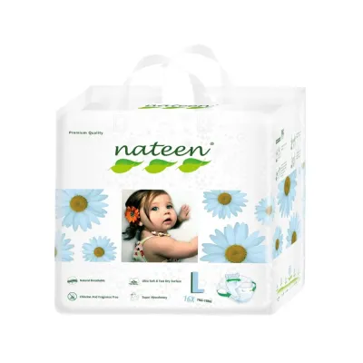 Подгузники Nateen Premium Eco-Friendly Размер 4 (7–18 кг), 16 шт, гипоаллергенные, комфорт