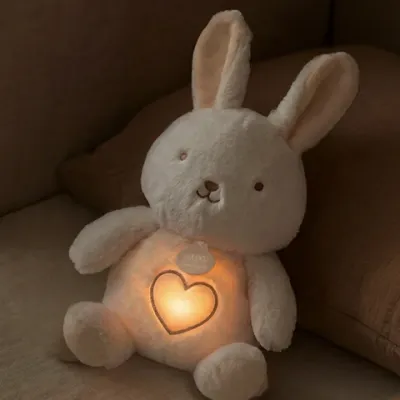 Iepuraș cu respirație calmantă – Colecția Respi'rêves – 28 cm