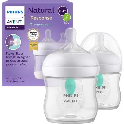 Набор пластиковых бутылочек Philips Avent Natural Response Anti-Colic AirFree, 2x125 мл