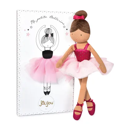 Isadora, mica mea balerină, păpușă textilă dansatoare, 35 cm