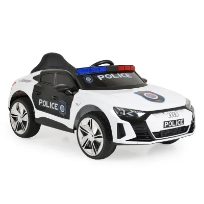 Детский электромобиль Audi RS e-tron 717 Police белый