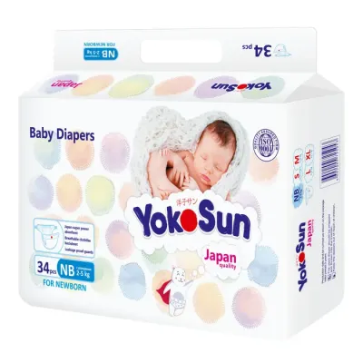 Scutece pt copii  YokoSun, NB (2-5 kg), 34 buc.