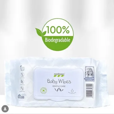 Влажные салфетки для детей Nateen Premium, биоразлагаемые, 80 шт.