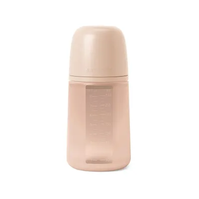 Бутылочка силиконовая Suavinex Colour Essence, физиологическая соска, средний поток, 240 мл, nude (308072)