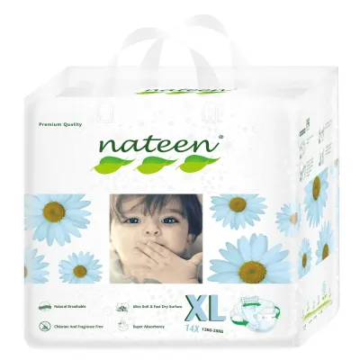 Подгузники Nateen Premium Eco-Friendly размер 5, 12–25 кг, 14 шт, гипоаллергенные с максимальной защитой