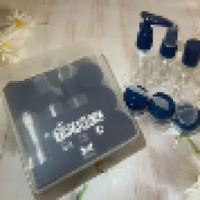 Sticlute plastice PET pentru produse cosmetice set