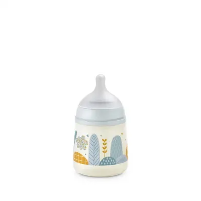Suavinex   Sticlă, 150 ml, tetină fiziologică, flux lent, "A walk in the park"/verde (8426420083812)