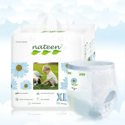 Scutece Pants Eco-Friendly Bebeluși Nateen Premium Nr.5 – 12–17 kg (20 buc) | Ultra-Confort & Hipoal