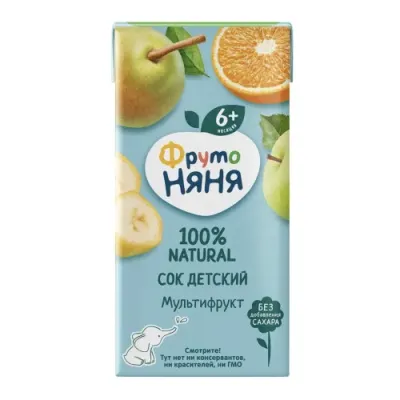 ФрутоНяня suc multifruit 200 ml. (6 m+)