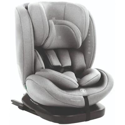 Scaun auto rotativ cu isofix KikkaBoo i-Comfort Light Grey, 40-150 cm foto