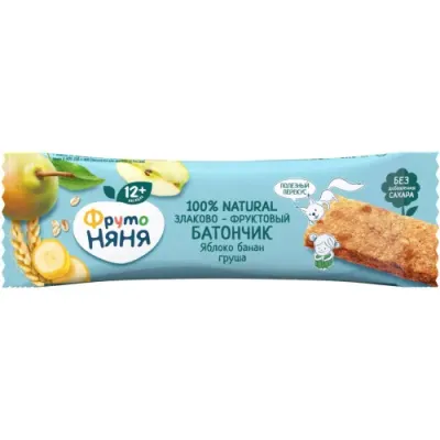 ФрутоНяня baton de cereale-fructe măr-banane-pere (12 luni+) 25 gr.