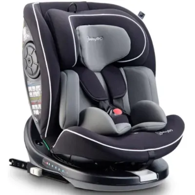 Scaun auto rotativ cu isofix BabyGo Nova 2 Black, 40-150 cm, certificat R129 foto