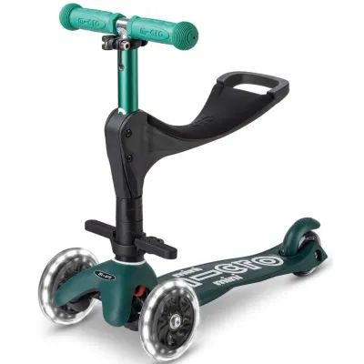 Trotineta Micro Mini 3 in 1 Deluxe ECO LED Green foto