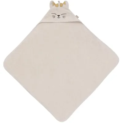 Prosop cu gluga Jollein Terry Charlie Cat, 75x75 cm
