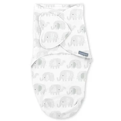 Sistem de infasare Ingenuity Swaddle Me Scribble Elephant, colectia Monogram (0-3 luni)