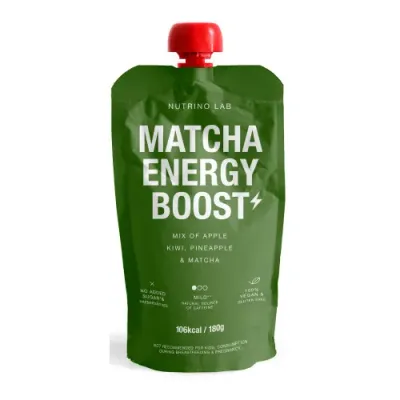 nutrino lab piure "matcha energy boost" măr-kiwi-ananas-matcha (180 gr.)