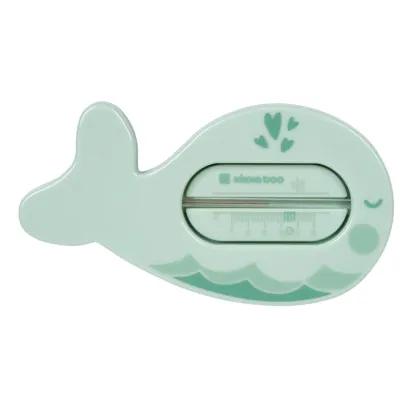 Termometru pentru baie KikkaBoo Whale Mint foto