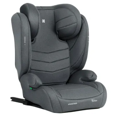 Scaun auto cu isofix i-Size KikkaBoo i-Stand Dark Grey, 100-150 cm foto