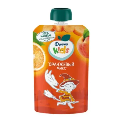 "Фрутоkids" piure "orange mix" (6 luni +) 90 gr.