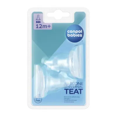 canpol 18/117 tetina rotund din silicon (12m+)  2 buc.