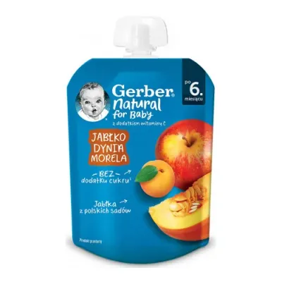 gerber Пюре "mar-dovleac-caise" (6 m+) 80 gr.
