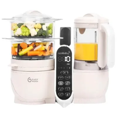 Robot multifunctional 5 in 1 Babymoov Nutribaby+ Mineral Beige foto