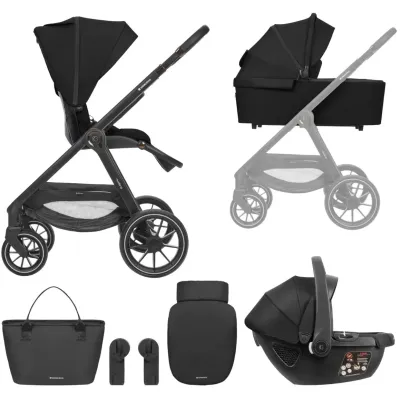 Carucior 3 in 1 KikkaBoo Modena Black foto