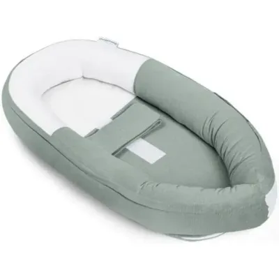 Babynest din bumbac organic Doomoo Cocoon Tetra Jersey Green foto