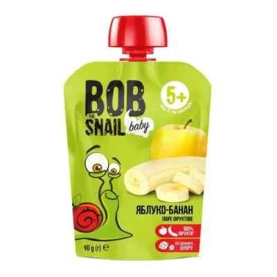 bob snail Пюре Яблоко-Банан (5 м+) 90 гр.