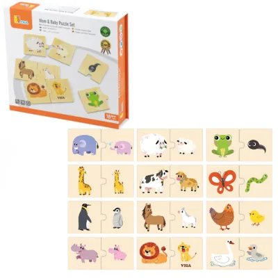 Joc logic de puzzle „Mama și copilul” 24 elem.