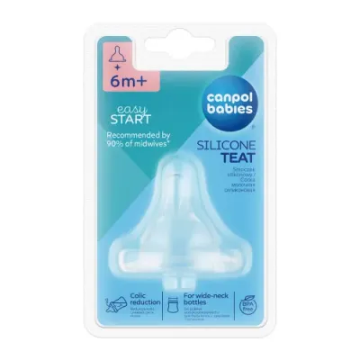 canpol 21/723 tetina din silicon rotunda pentru cereale easystar" (6 luni+) 1 buc.