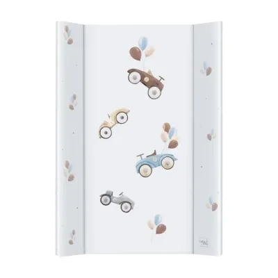 Saltea de infasat tare pe 2 parti Ceba Baby Comfort Retro Cars, 80x50 cm foto