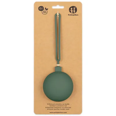 Cutie pentru suzeta din silicon Petite&Mars Misty Green foto