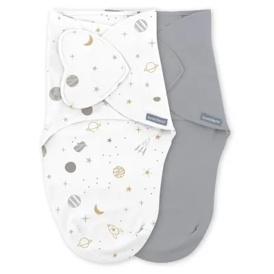 Set 2 sisteme de infasare Ingenuity Swaddle Me Sunset Space, colectia Monogram (0-3 luni)
