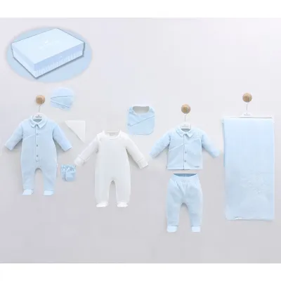 Leo King Baby Boy Newborn Set Of 10 Pieces - Blue 3515 0-3 luni