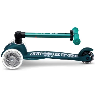 Trotineta pliabila Micro Mini Deluxe Foldable Eco LED Green foto