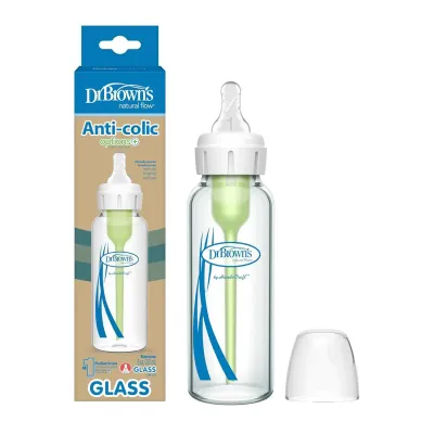 Biberon din sticla cu gat ingust Dr. Brown's Options+, 250 ml foto