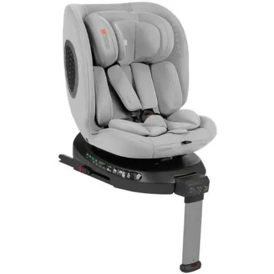 Scaun auto rotativ cu isofix KikkaBoo i-Rove Light Grey, 40-150 cm foto