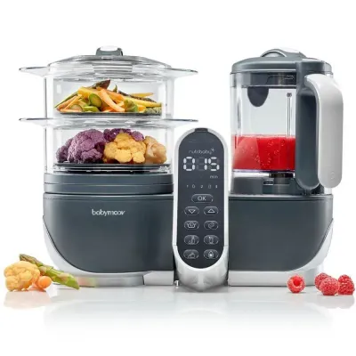 Robot multifunctional 5 in 1 Babymoov Nutribaby+ Industrial Grey foto