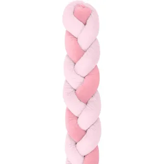 Protectie laterala impletita KikkaBoo Pink (20 cm grosime), 210 cm foto