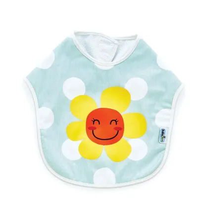 Baveta pentru copii din bumbac BabyJem Dots Albastra foto